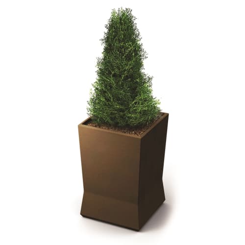 Commercial Zone® ModTec Series® Medium Planter,  18" x 18" x 28", Old Bronze